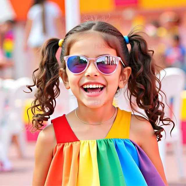 Alt view image 3 of 7 - Polarized Kids Sunglasses for Girls Boys, 100% UV Protection for Children Sun Glasses, 50MM(Pink Frame/Pink Mirrored)