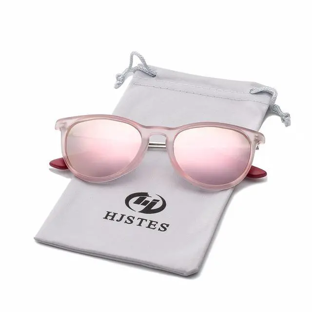 Alt view image 4 of 7 - Polarized Kids Sunglasses for Girls Boys, 100% UV Protection for Children Sun Glasses, 50MM(Pink Frame/Pink Mirrored)
