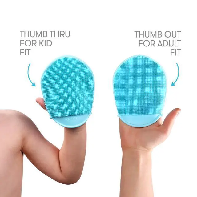 Alt view image 5 of 5 - Baby DermaFrida The Bath Mitt, Toddler Body Bath Brush, Silicone | Quick-Dry Silicone Washcloth Replacement, Fits Parent or Child for Early Development