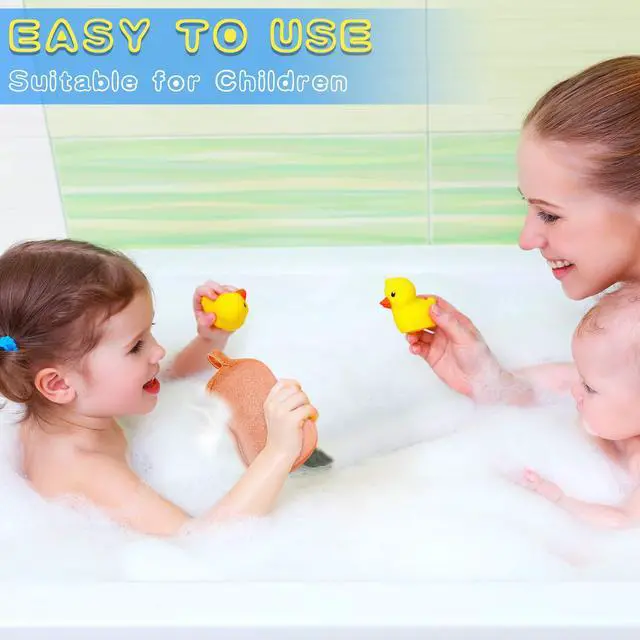 Alt view image 4 of 7 - 4 Pcs Baby Bath Sponge Toddler Bath Sponge,Red, Purple, Green, Orange | Soft Comfy Absorbent Loofah for Kids Babies Boy Girl