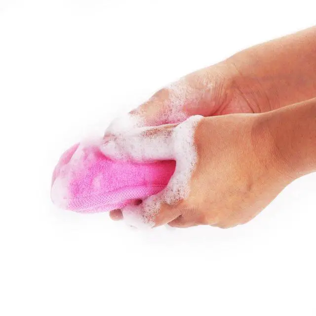 Alt view image 2 of 6 - Baby Bath Sponge - Ultra Soft Baby Sponge for Bathing - Kids Bath Sponges for Infants, Toddler Bath Time, 2 Count (1 Pack) - Pink Violet