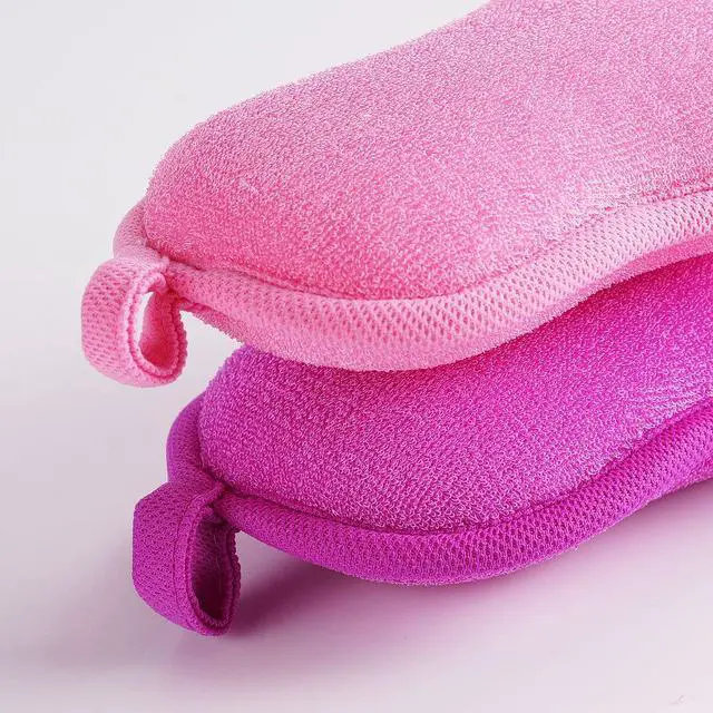 Alt view image 4 of 6 - Baby Bath Sponge - Ultra Soft Baby Sponge for Bathing - Kids Bath Sponges for Infants, Toddler Bath Time, 2 Count (1 Pack) - Pink Violet