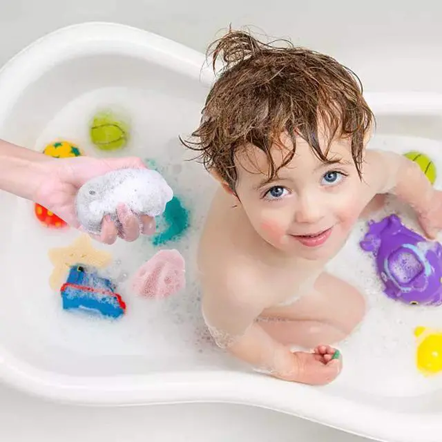Alt view image 2 of 7 - 5 Pcs Konjac Baby Sponge for Bathing, Kids Bath Sponges for Infants, Toddler Bath Time, Cute Shapes and Safe Plant-Based Konjac Baby Bath Accessories, 5pcs