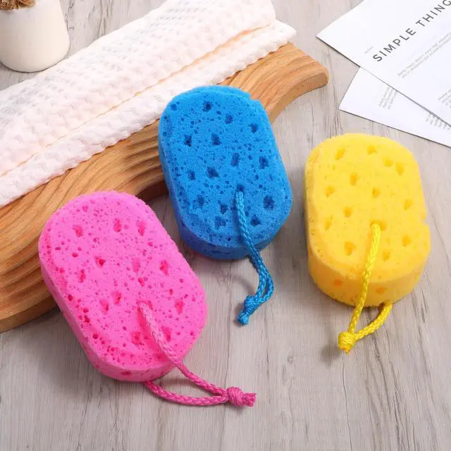 Alt view image 6 of 7 - 3PCS Sponge Loofah Body Scrubber, Exfoliating Bath Sponge, Shower Pouf Cleaning Loofahs Sponges for Bodys, Reusable Body Sponges for Women Men Washing Scrubber
