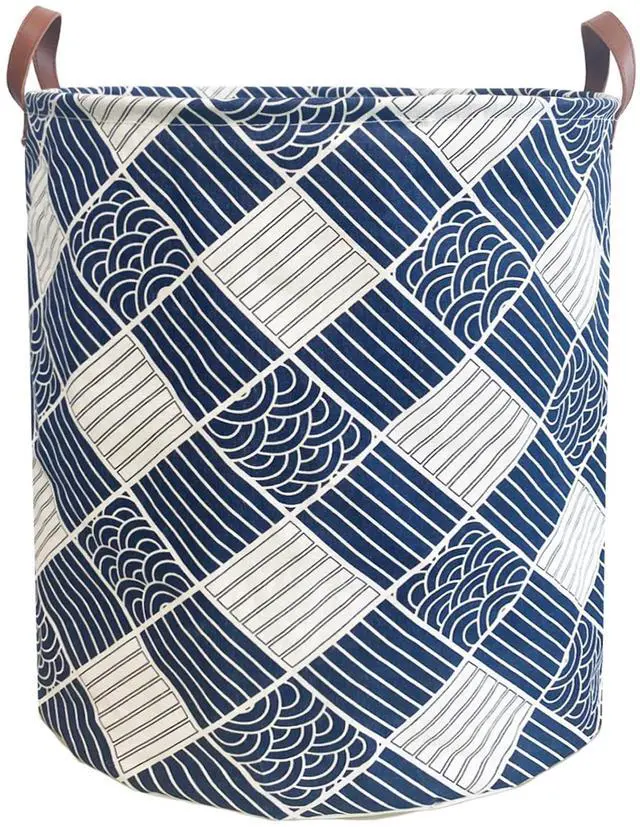 Main image of 80L Waterproof Laundry Hamper in Family Leather Handle Laundry Basket in Dormitory Collapsible Laundry Bag in Nursery (91-Satisfied laundry hampers)