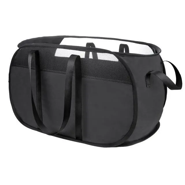 Alt view image 3 of 7 - Pop Up Laundry Hamperwith Durable Handles collapsible laundry basketEasy to Open and Fold for college Dorm,kids roomtravel (Black)