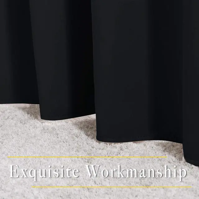 Alt view image 6 of 7 - Black Out Curtains for Bedroom 84 Inches Long, W52xL84, 2 Panels | Light Reducing Thermal Drapes Solid Grommet Room Darkening Window Treatments for Living Room