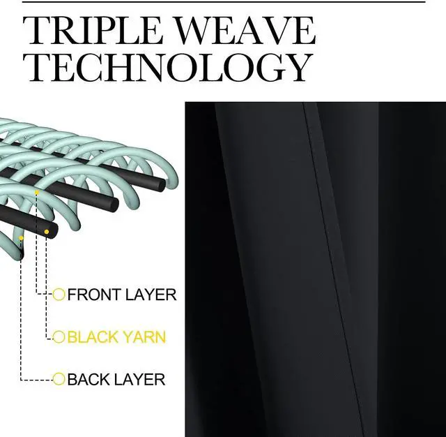Alt view image 4 of 7 - Short Kitchen Window Blackout Curtains Over Sink 36 inch 2 Panels | Black Out RV Bunk Drapes for Camper, Thermal Insulating Cafe Half Curtains for Small Window, Rod Pocket, Room Darkening