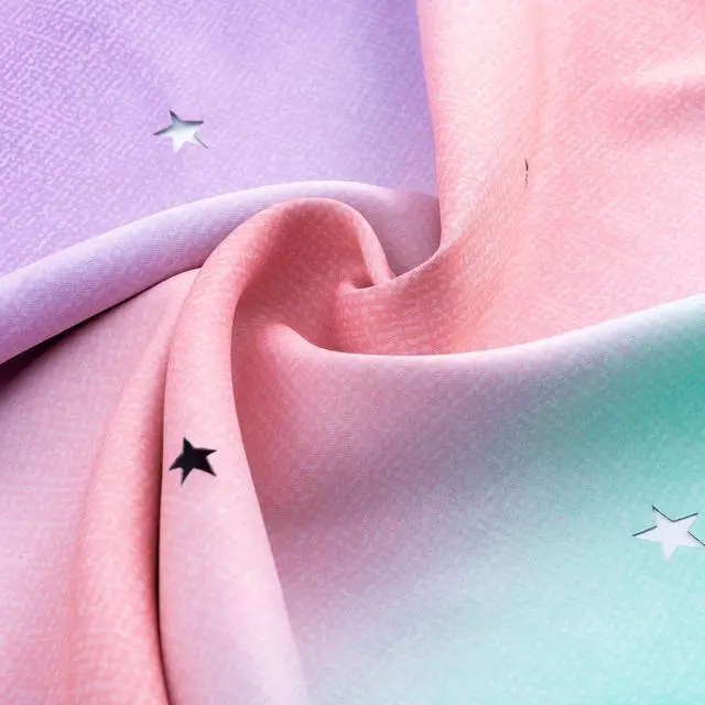 Alt view image 7 of 7 - Curtains for Girls Bedroom Decor, Rainbow Blackout Curtains for Kids/Little Girl Room Decor, Unicorn Wall Decals,Pink Purple Green,63 x 34 inches,1 Panel