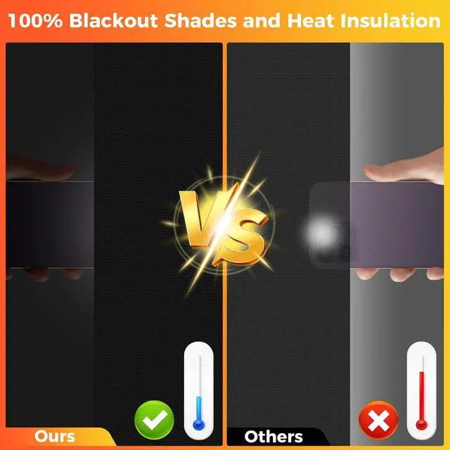 Alt view image 3 of 6 - 79x57in Blackout Curtains for Bedroom Portable Window Blinds Cover Thermal | Blackout Blinds No Drill Guard Blind for Window Shades Adhesive Temporary Room Darkening Shades for Skylight RV Dorm
