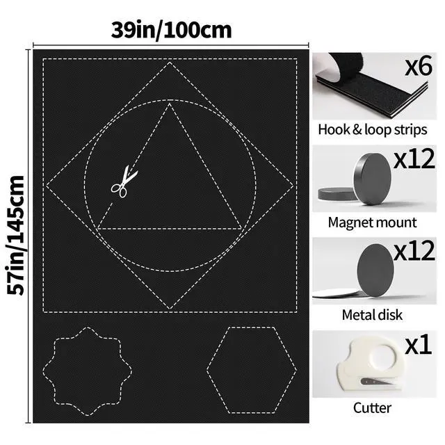 Alt view image 7 of 7 - 100% Blackout Curtains for Bedroom, Magnetic Portable Blackout Shades for Travel, Black Out Window Cover No Drill Cuttable for Bedroom, Nursery, Media Room, RV, 39x57 inch | No Drill Cuttable Shades,