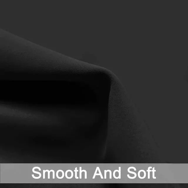Alt view image 4 of 7 - Blackout Curtains 38x84 inch Black Thermal Drapes-Bedroom | 2 panels,room darkening,thermal insulated,noise reducing,privacy protection,grommet window treatment,living room study dining