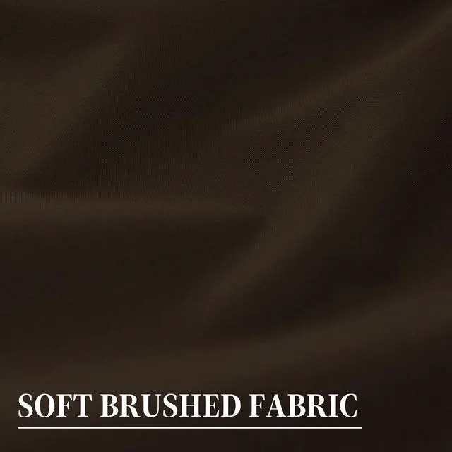 Alt view image 4 of 7 - Chocolate Brown Blackout Curtains 63" Long with Back Tab 40" Wide | Thermal Insulated Room Darkening Drapes with Rod Pocket for Bedroom/kids Room,Full Light Blocking for Living Room, 2 Panels