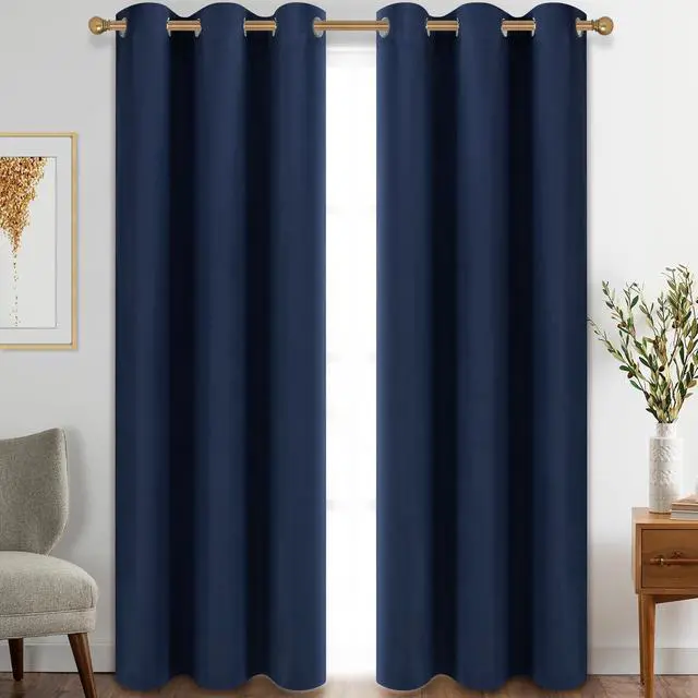 Main image of Blackout Curtains for Bedroom Grommet Thermal Insulated Room Darkening Curtains (42 x 84 Inch, 2 Panels, Navy Blue)