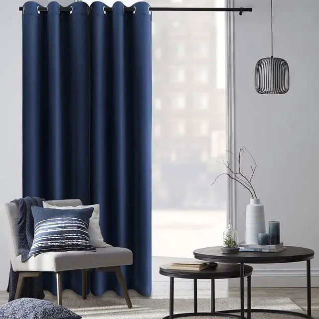 Alt view image 5 of 7 - Blackout Curtains for Bedroom Grommet Thermal Insulated Room Darkening Curtains (42 x 84 Inch, 2 Panels, Navy Blue)