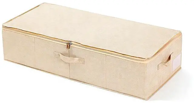 Main image of Under Bed Storage Containers, 30x15x6.7 Low Profile Foldable Fabric Storage Bins, Sturdy Clothes Storage Organizer with Handles for Bedroom, Dorm