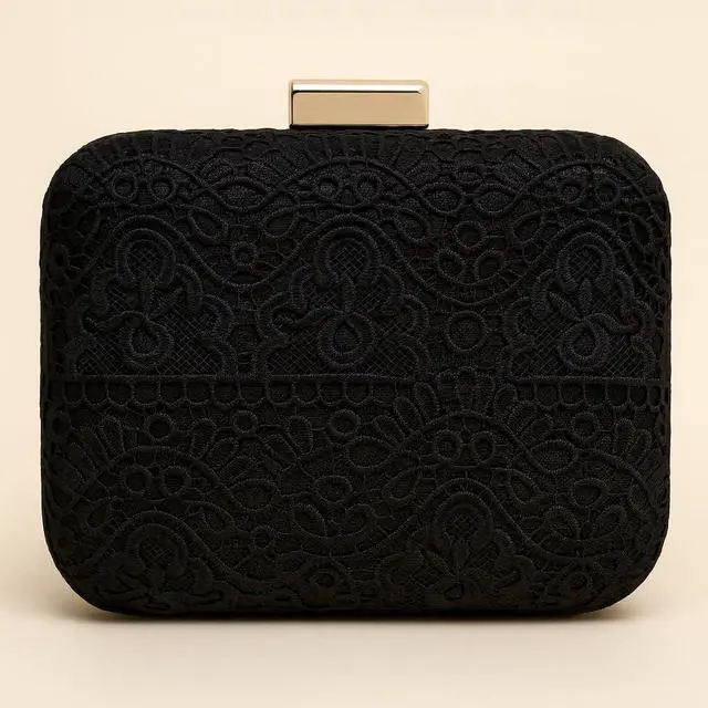 Alt view image 6 of 7 - Venice Lace Trim, Black, 3.5 Inch Wide | Floral Embroidered.Durable, soft, and perfect for bridal, gothic decor, and sewing.