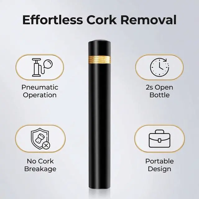 Alt view image 2 of 7 - Bottle Opener, Wine Opener 3pcs, Air Pressure Pump Bottle Opener, Portable Travel Pocket Design (3)