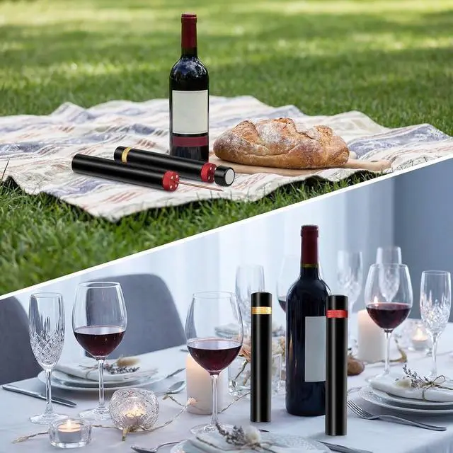 Alt view image 5 of 7 - Bottle Opener, Wine Opener 3pcs, Air Pressure Pump Bottle Opener, Portable Travel Pocket Design (3)