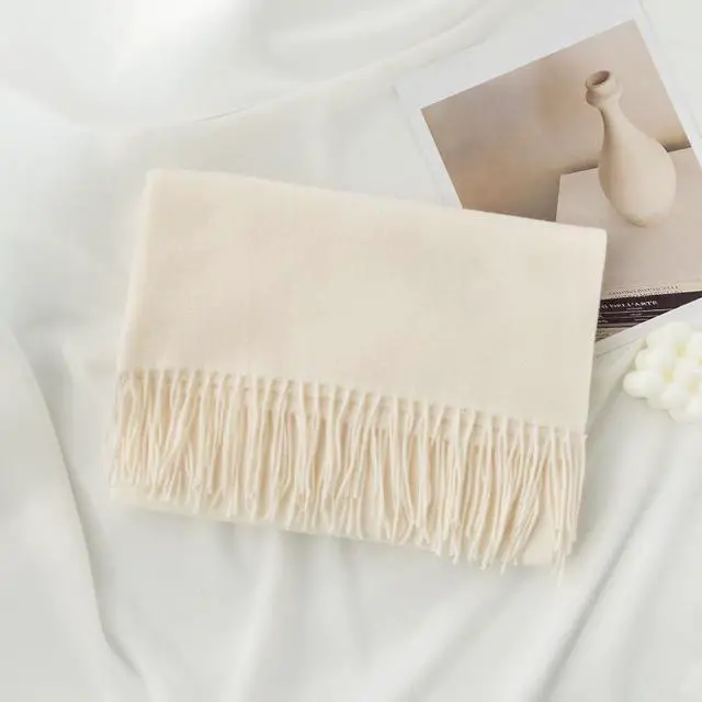 Alt view image 5 of 7 - Winter Scarf for Women Cold Weather - Soft Warm Shawls Scarves with Tassels | Soft warm winter scarf for women with tassel design, 78.7''×26.8'' size, cozy cold weather shawl for daily wear