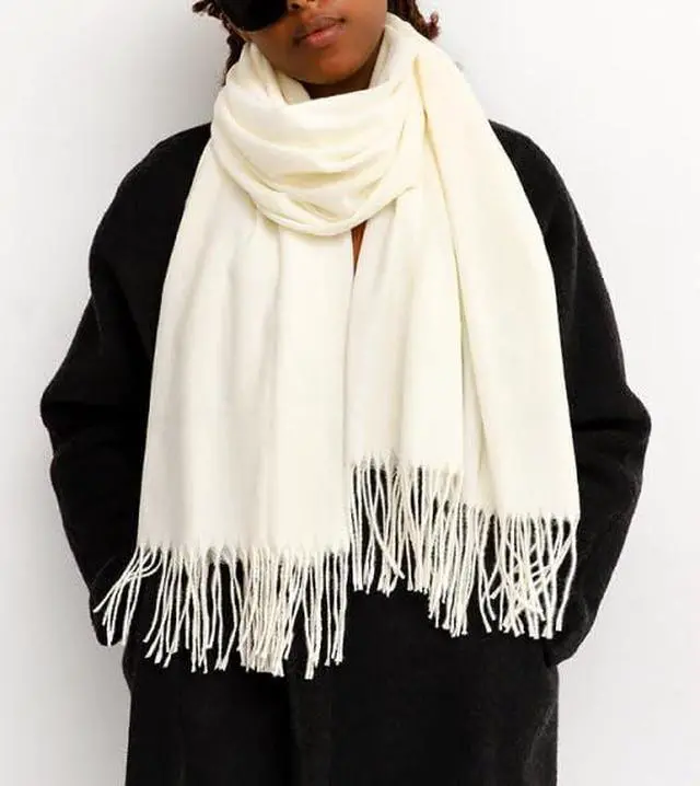 Alt view image 6 of 7 - Winter Scarf for Women Cold Weather - Soft Warm Shawls Scarves with Tassels | Soft warm winter scarf for women with tassel design, 78.7''×26.8'' size, cozy cold weather shawl for daily wear