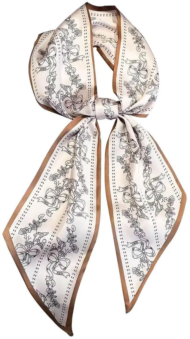 Main image of Head Scarf Hair Neck Scarves For Women Purse Bag Scarfs For Handbags Silky Long Thin Satin Headscarf Fashion Lightweight 59 * 5.9inch B17