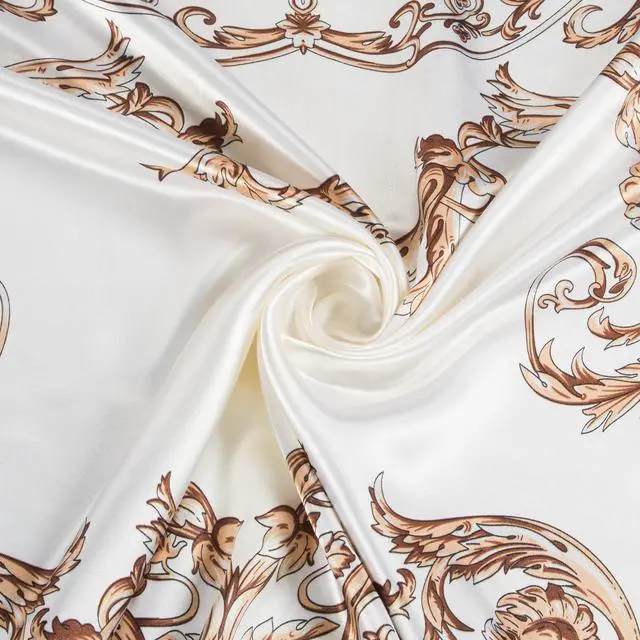 Alt view image 6 of 7 - Head Scarf for Women Like Silk Scarf Hair Scarf Printed Square Scarf Bandanas for Women 35 Inches