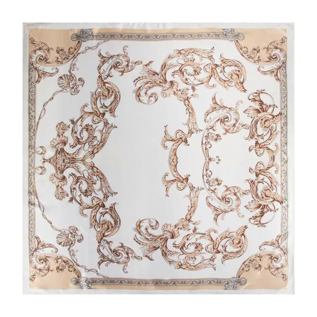 Alt view image 7 of 7 - Head Scarf for Women Like Silk Scarf Hair Scarf Printed Square Scarf Bandanas for Women 35 Inches