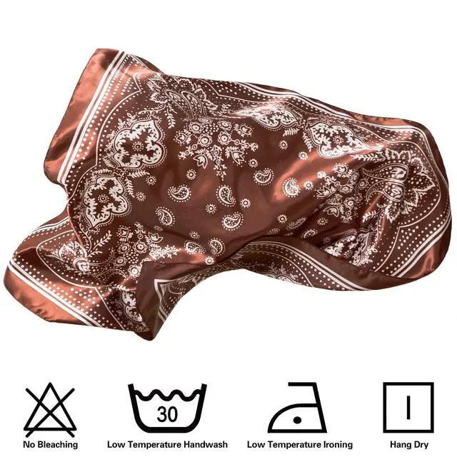 Alt view image 7 of 7 - 4PCS Head Scarf for Women 35 Silk Feel Hair Scarf | Satin Neck Scarfs, Square Bandana Hair Wraps, Head Scarves for Sleeping, Travel, Hair Protection, Daily Wear