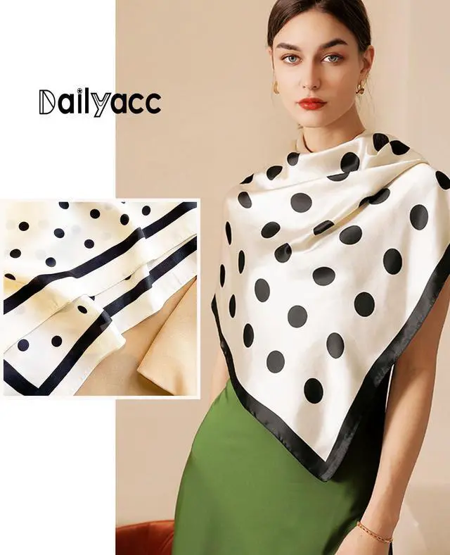 Alt view image 5 of 7 - Hair Bandanas Scarf For Women Lightweight Fashion Neck Silk Satin Head Scarves For Sleeping Handbags Scarf-9