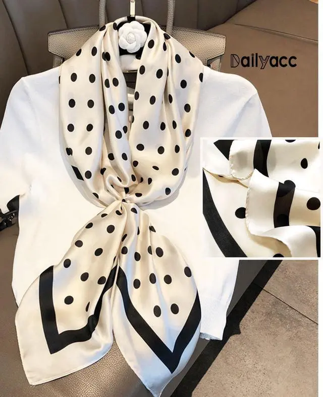 Alt view image 4 of 7 - Hair Bandanas Scarf For Women Lightweight Fashion Neck Silk Satin Head Scarves For Sleeping Handbags Scarf-9