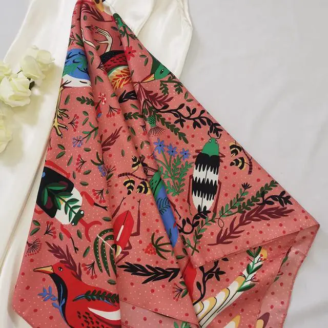 Alt view image 3 of 6 - Silk Like Head Scarf for Women - Satin Large Hair Scarves - 35" Square Silk Hair Wrap for Sleeping with Gift Packed