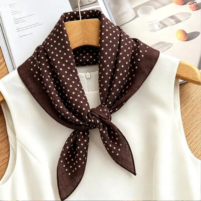Alt view image 4 of 7 - Head Scarf for Women - Hair Scarf Silk Feeling Bandanas 27.5" Square Scarves Printed Neck Satin