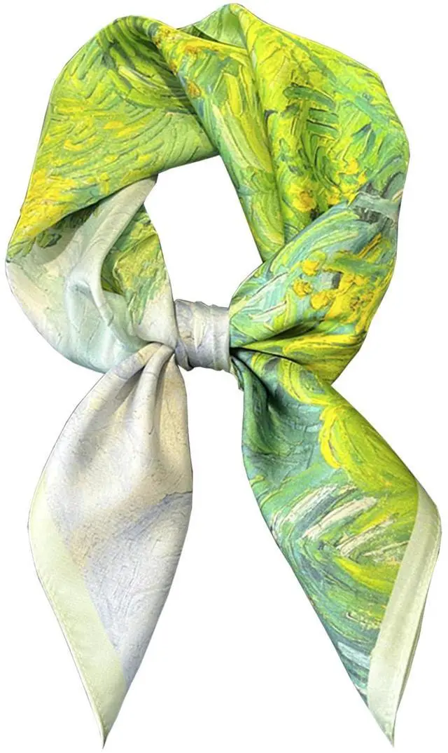 Main image of Neck Scarf For Womens Silky Head Scarves Hair Bandanas Square Scarf Fashion Accessories lightweight 27.5 * 27.5inch-20