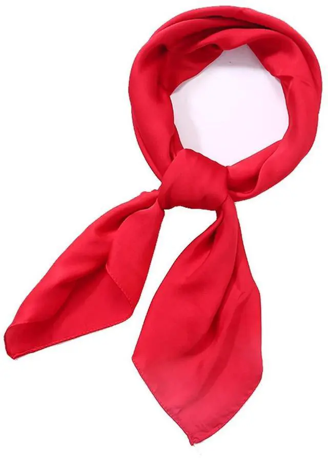 Main image of Hair Scarf Satin Head Neck Scarfs for Women (red), Medium