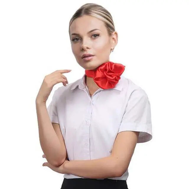 Alt view image 3 of 7 - Hair Scarf Satin Head Neck Scarfs for Women (red), Medium