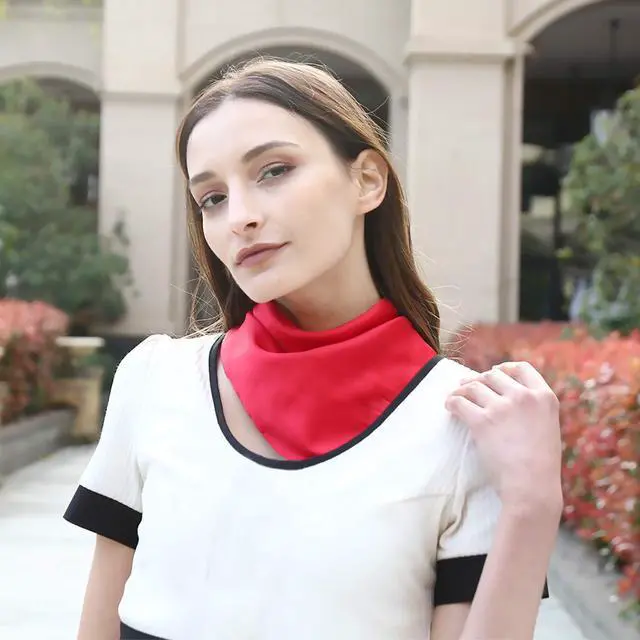 Alt view image 5 of 7 - Hair Scarf Satin Head Neck Scarfs for Women (red), Medium