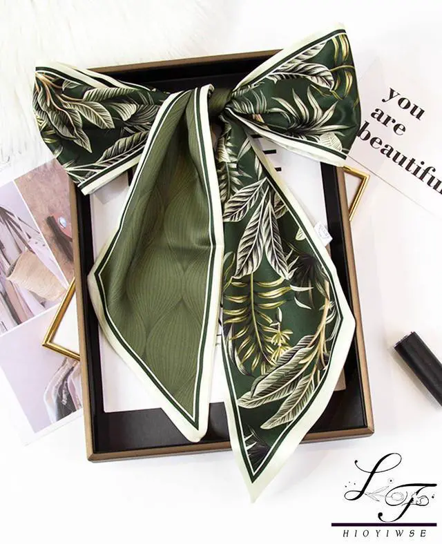 Alt view image 2 of 5 - Head Scarf Hair Neck Scarves For Women Purse Bag Scarfs For Handbags Silky Long Thin Satin Headscarf Fashion Lightweight 59 * 5.9inch B15