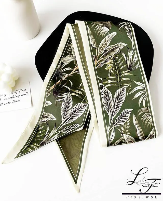 Alt view image 4 of 5 - Head Scarf Hair Neck Scarves For Women Purse Bag Scarfs For Handbags Silky Long Thin Satin Headscarf Fashion Lightweight 59 * 5.9inch B15