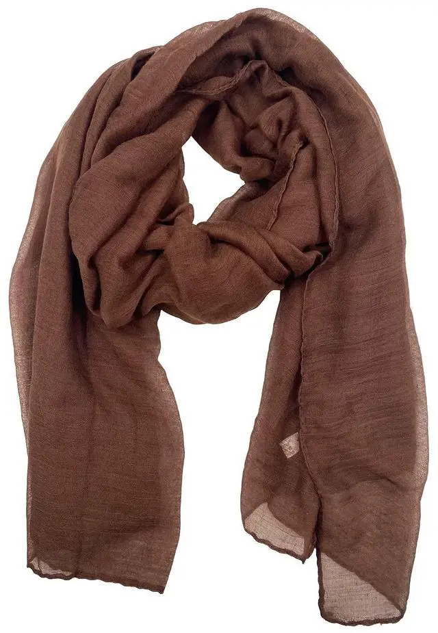 Main image of Women's Cotton Scarves Lady Light Soft Fashion Solid Scarf Wrap Shawl (One Size, coffee)