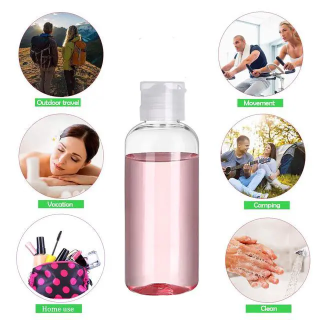Alt view image 7 of 7 - 5 Pack 3.4oz Empty Plastic Travel Bottles for Toiletries TSA Approved Leak Proof Squeezable Travel Size Containers Travel Essentials Accessories, clear