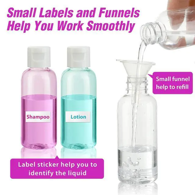 Alt view image 3 of 7 - 30 Pcs 2 oz Clear Plastic Empty Bottles with Flip Cap for Travel Size Liquids