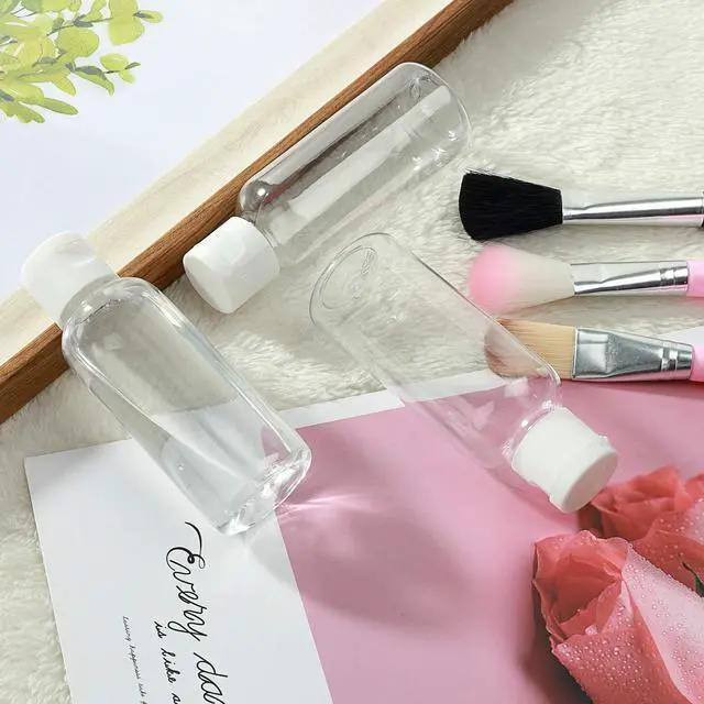 Alt view image 6 of 7 - 30 Pcs 2 oz Clear Plastic Empty Bottles with Flip Cap for Travel Size Liquids