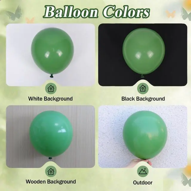 Alt view image 3 of 7 - 60pcs 12inch Sage Green Balloons with Sand White Gold Confetti Balloons | Boho Birthday, Wedding, Bridal Shower, Baby Shower, Engagement Party Decorations