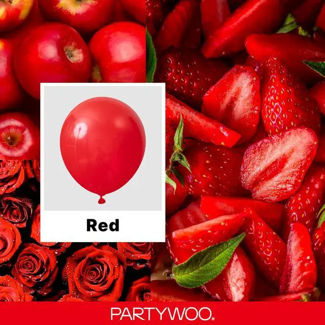 Alt view image 2 of 7 - Red Balloons 140pcs Different Sizes of 18 12 10 5 Inch | Balloons for Birthday Graduation Bachelorette Citizenship Anniversary Cherry Casino Theme Party Decorations Red-Y57