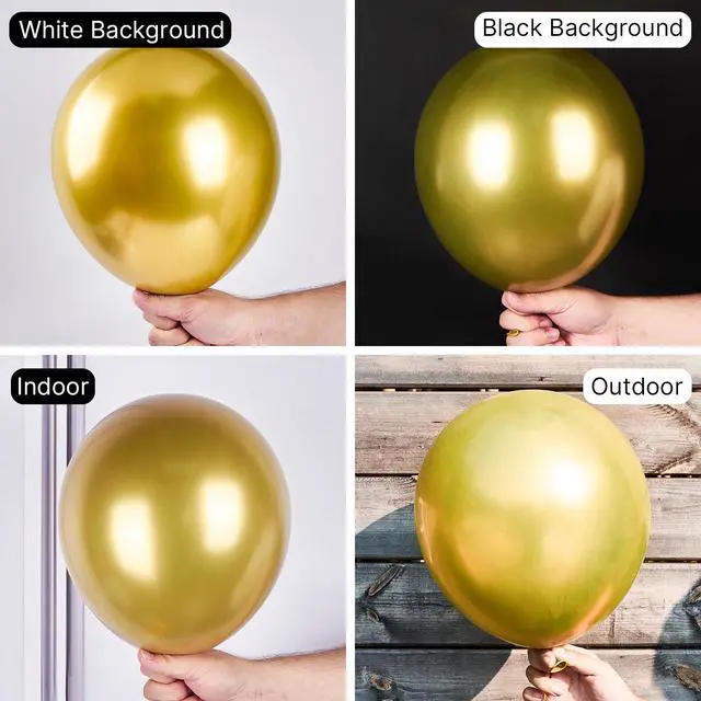 Alt view image 2 of 7 - Gold Balloons 50pcs Gold Latex Helium Balloons 12 Inch | Birthday Wedding Anniversary Baby Shower Graduation Bachelorette Retirement Party Decorations Gold-G101