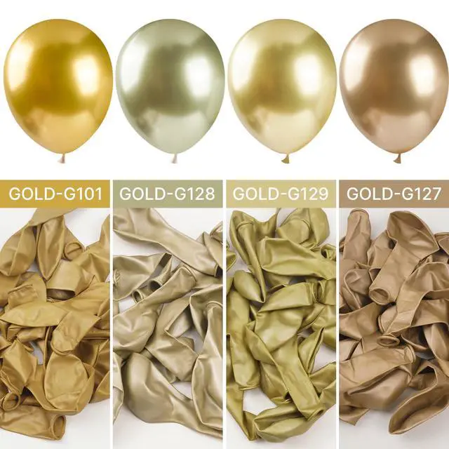 Alt view image 3 of 7 - Gold Balloons 50pcs Gold Latex Helium Balloons 12 Inch | Birthday Wedding Anniversary Baby Shower Graduation Bachelorette Retirement Party Decorations Gold-G101