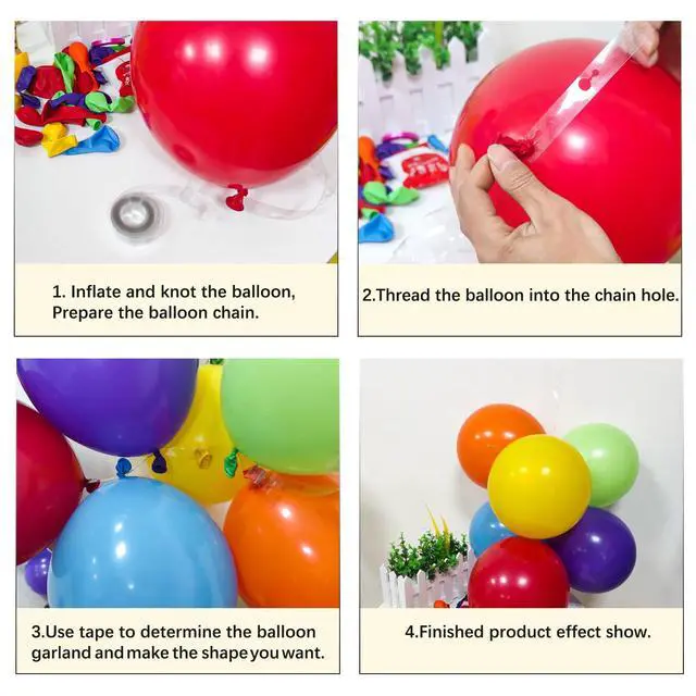 Alt view image 3 of 6 - Rainbow Balloon Arch Kit 111Pcs 18 12 5 Inch Latex Colorful Party Balloons Garland for Birthday Baby Shower Wedding Engagement Anniversary Christmas Party Decorations