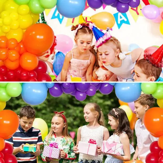 Alt view image 6 of 6 - Rainbow Balloon Arch Kit 111Pcs 18 12 5 Inch Latex Colorful Party Balloons Garland for Birthday Baby Shower Wedding Engagement Anniversary Christmas Party Decorations