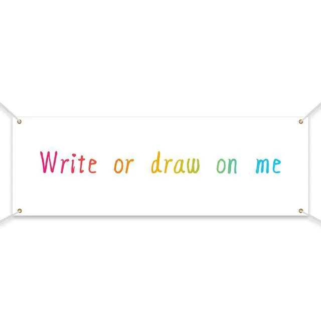 Alt view image 3 of 6 - Blank Banner to Decorate Polyester Oxford Cloth,White,2 X 6 Feet | Sublimation Fabric with Grommets, Indoor Outdoor Wall Signs, Business Office Decoration, Durable Oxford for DIY